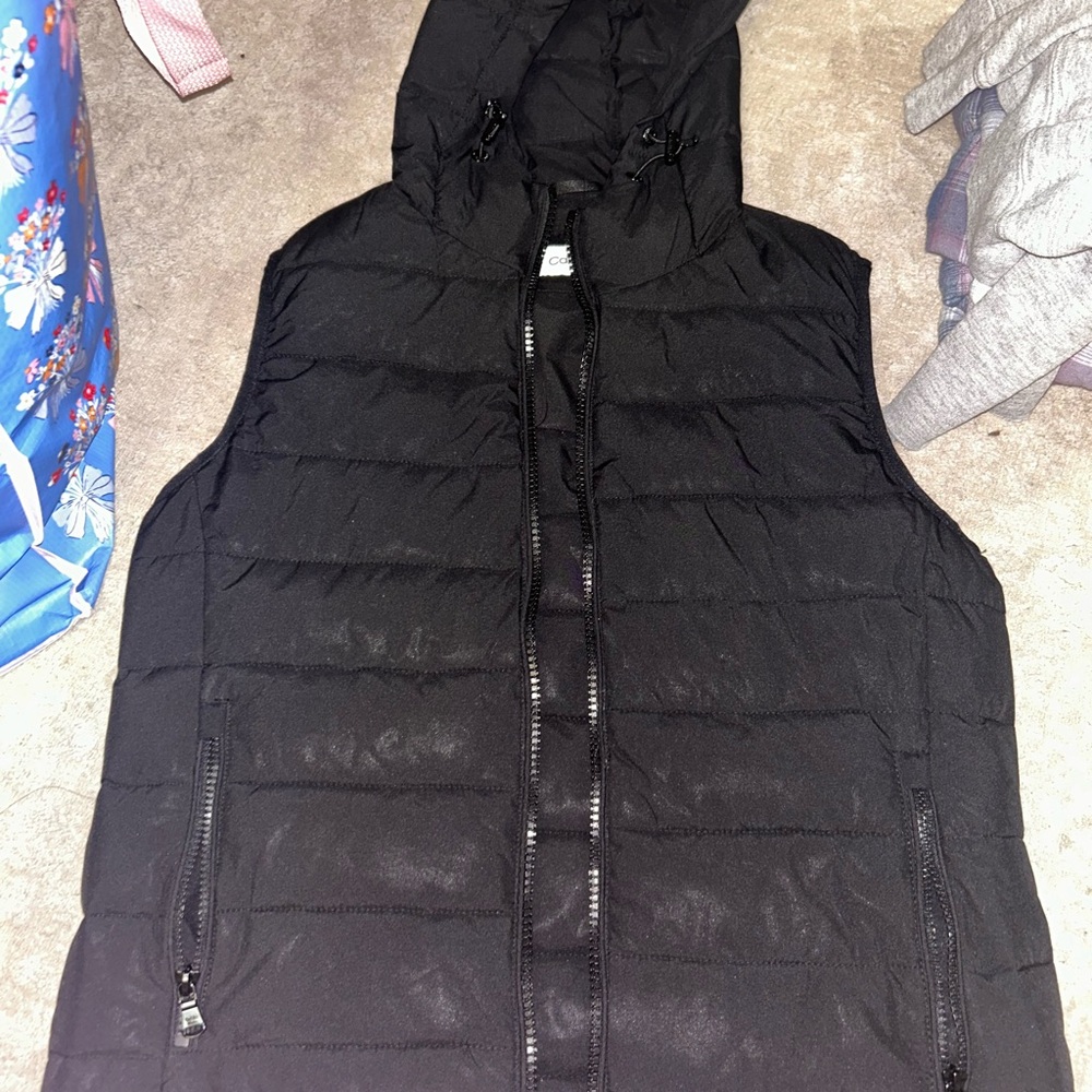 Calvin Klein Black Puffer Jacket with Hood